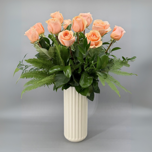 Long Stem Peach Roses