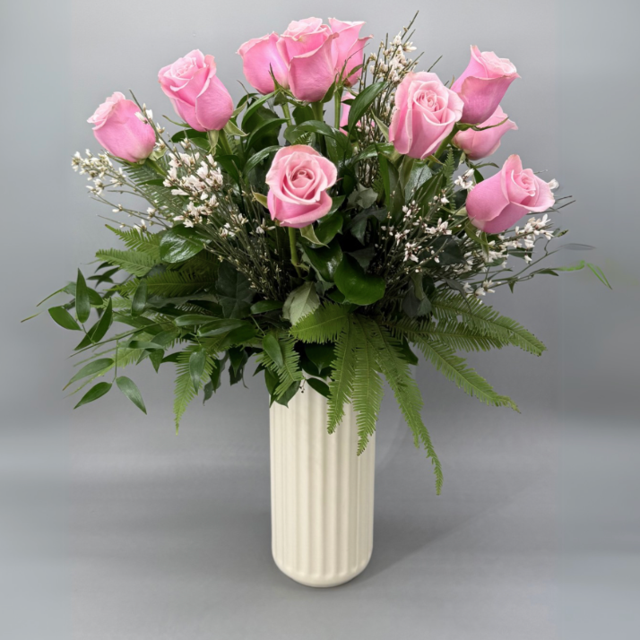 Long Stem Pink Roses