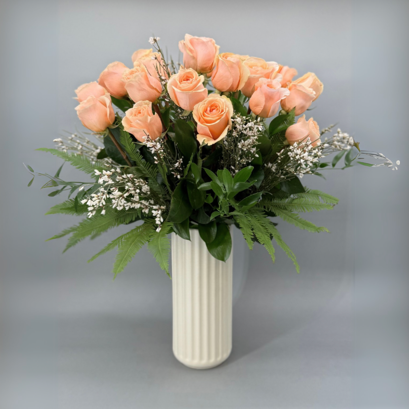 Long Stem Peach Roses