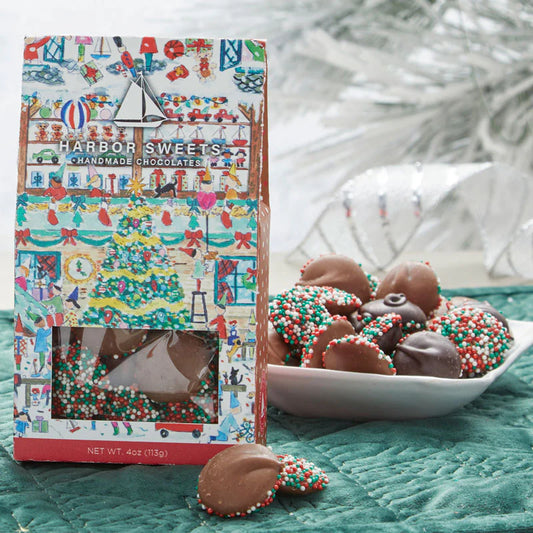 Harbor Sweets Holiday Sprinkled Milk Chocolate Nonpareils - 4 oz