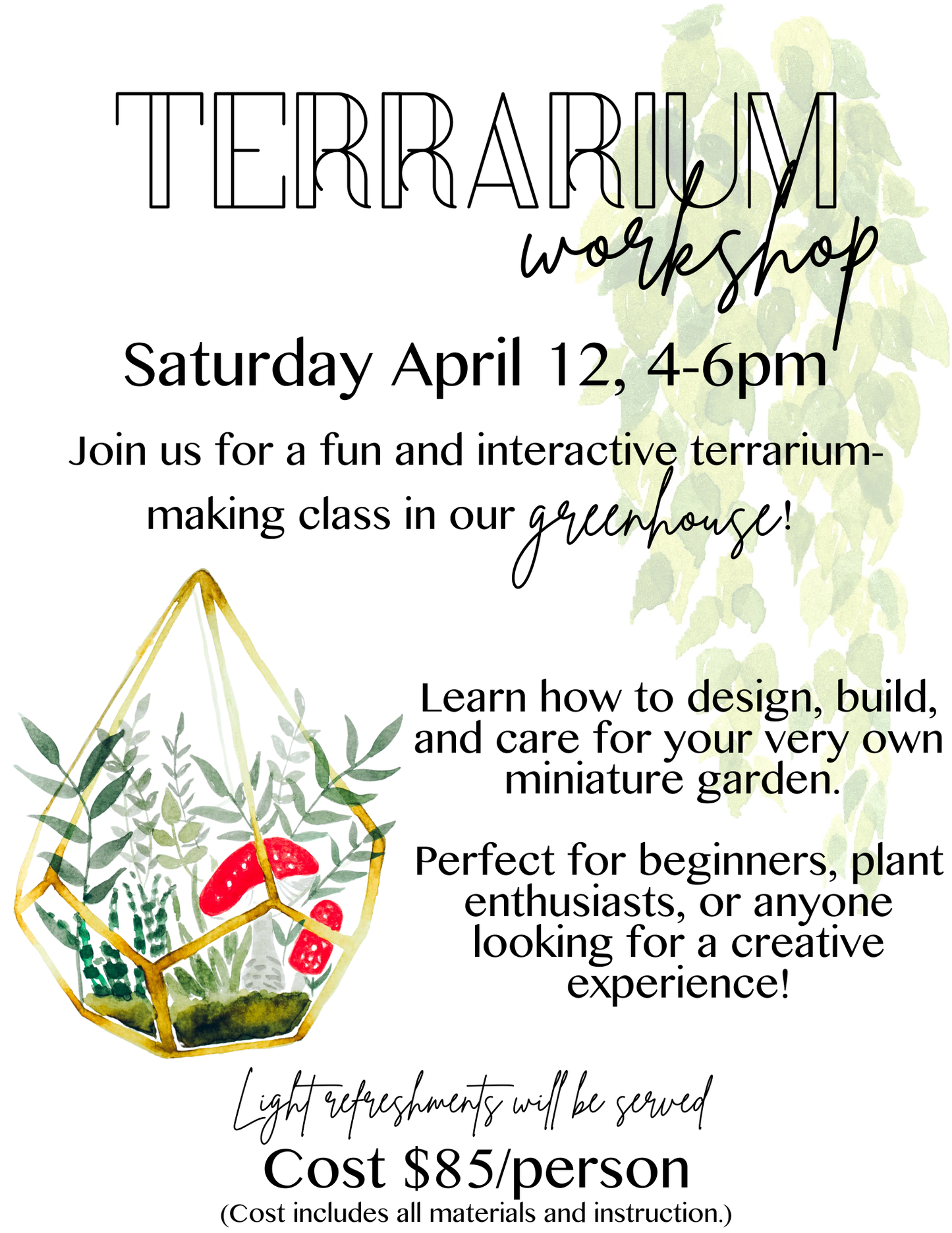 Terrarium Workshop